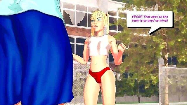Blonde Anime Girls Shiro & Hotene Get Hardcore 3D Training Session