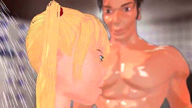 Blonde Anime Girls Shiro & Hotene Get Hardcore 3D Training Session