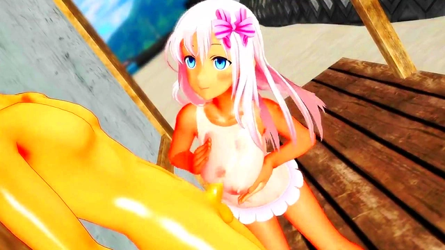 Horny Ro-Chan Gets Fucked On The Beach In Steamy 3D Hentai Action