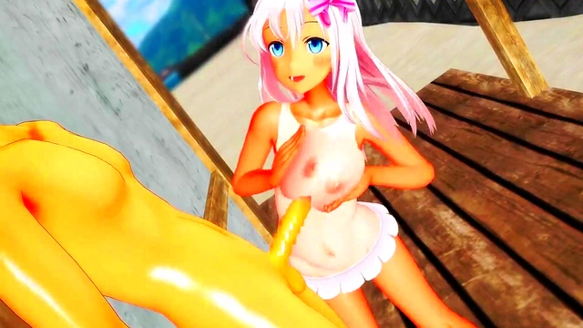 Horny Ro-Chan Gets Fucked On The Beach In Steamy 3D Hentai Action
