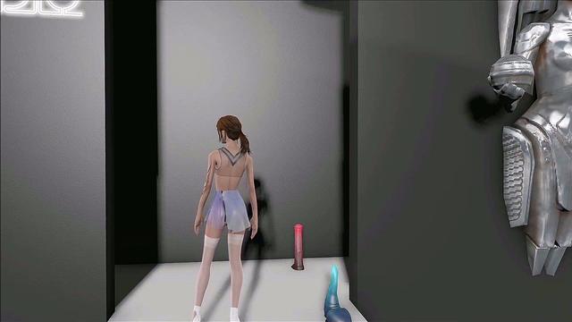 Sexy Brunette Fallout 4 Anime Chick Shows Off Fashion In Hot Scenes