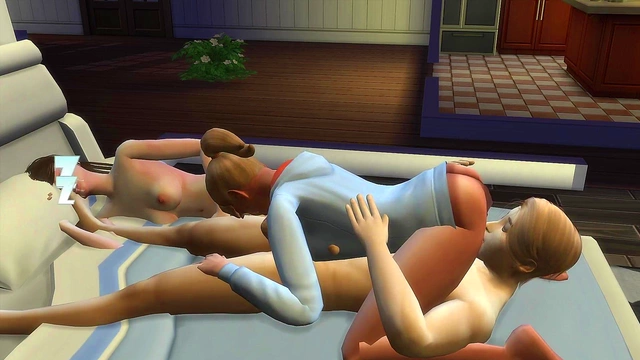 Hidden Blowjob Leads to Intense 3D Threesome with Alien Teen & Huge-Cock Creampie Bukkake