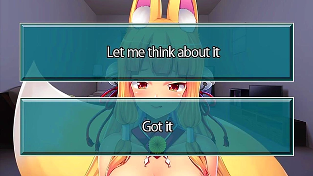 Fox Girl Masturbates Seductively for Ejaculation Fun in Anime Visual Novel