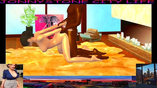 Jonny Stone Fucks Asian Beauty at Home for Intense Interracial Action