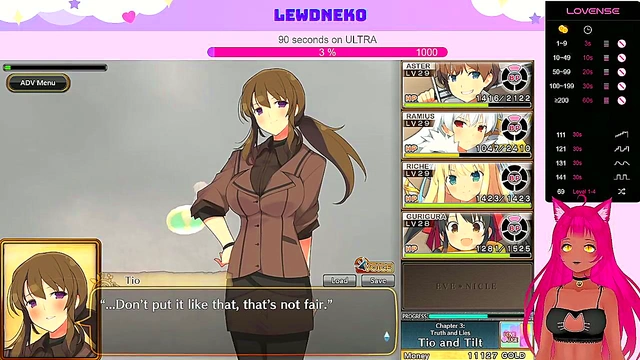 Cute VTuber LewdNeko Masturbates With Vibrator for Multiple Orgasms & Creampie