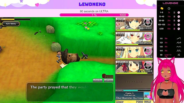 Cute VTuber LewdNeko Masturbates With Vibrator for Multiple Orgasms & Creampie