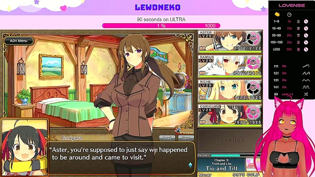 Cute VTuber LewdNeko Masturbates With Vibrator for Multiple Orgasms & Creampie