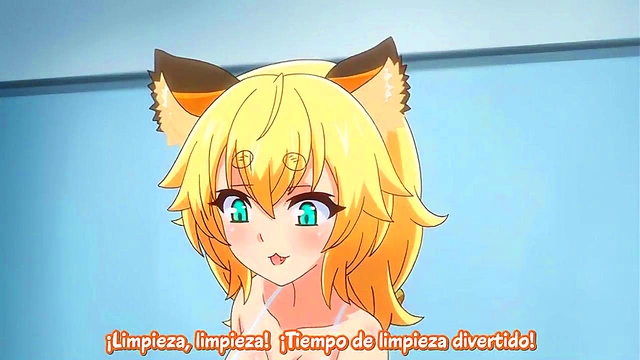 Kitsune Loli Masturbates Seductively Before Hot Hentai Sex Scene