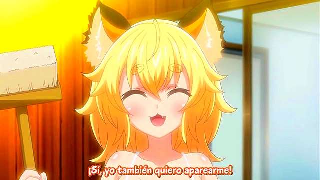 Kitsune Loli Masturbates Seductively Before Hot Hentai Sex Scene