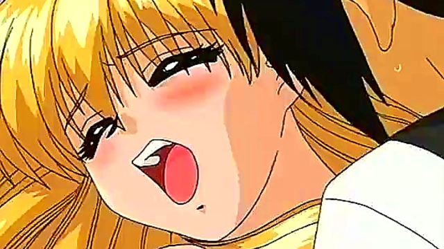 Blonde Teen Anime Babe Seduces in Bed for Hot Hentai Action