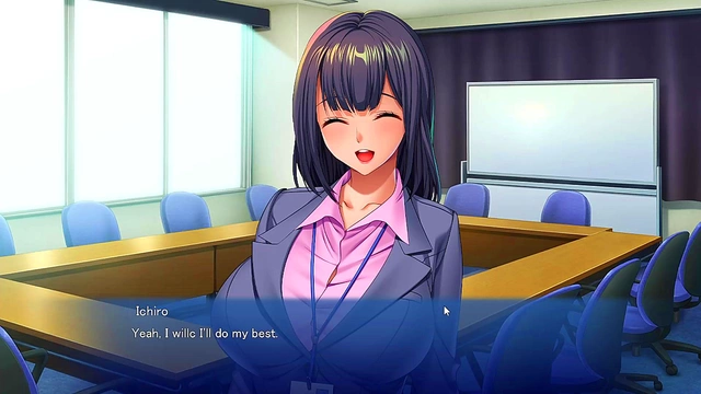 Horny Colleague Seduces You In This Steamy Hentai Visual Novel Game Session