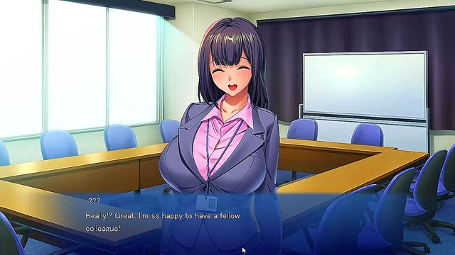Horny Colleague Seduces You In This Steamy Hentai Visual Novel Game Session