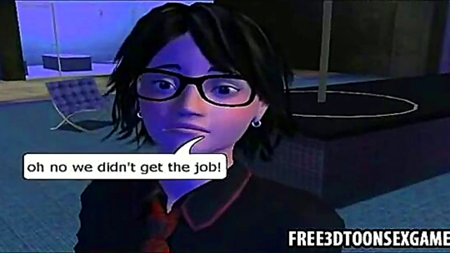 3D Anime Dude Chooses Between Two Sexy Babes for Threesome Bliss