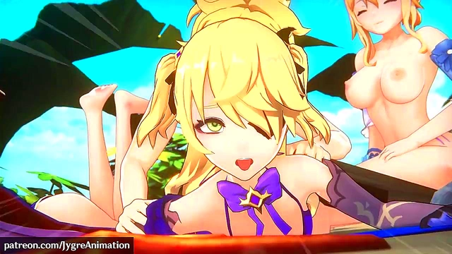Genshin Impact Anime Girl Enjoying 3D Hentai Creampie Action