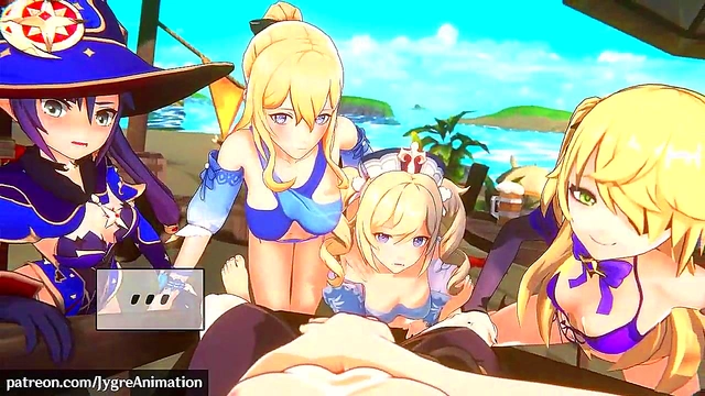 Genshin Impact Anime Girl Enjoying 3D Hentai Creampie Action