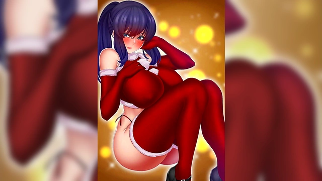 Big-Ass Anime Chick Rides Big Cock in Merry Christmas Hentai Fun