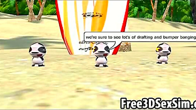 Foxy 3D Cartoon Hotties Suck & Fuck On The Beach For Hardcore Fun