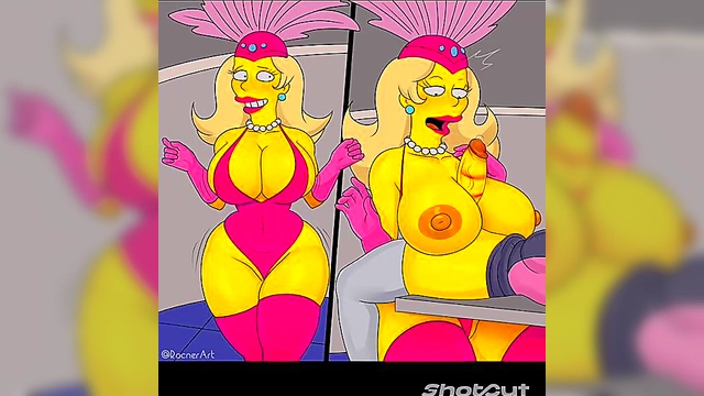 Horny MILF With Big Tits And Ass Rides Dick In Anime Porn Cartoon