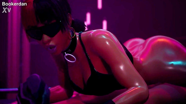 Oiled 3D Anime Stripper With Big Tits & Ass Rides Dick Wildly In Splits