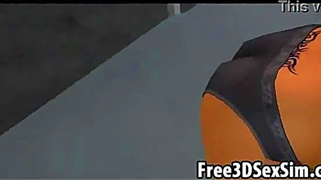 Sexy 3D Anime Babe Shows Off Her Curves While Working Out At The Gym