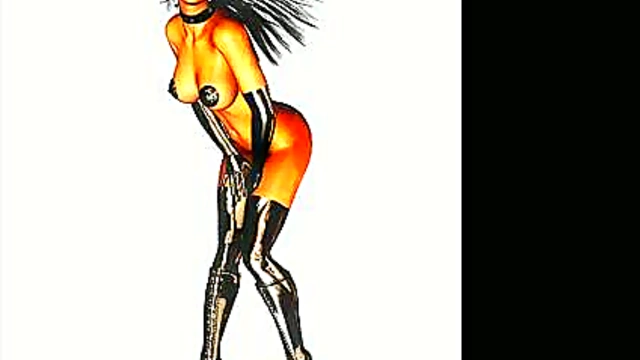 Kinky 3D Anime Slaves Bound in Latex for BDSM Fetish Fun