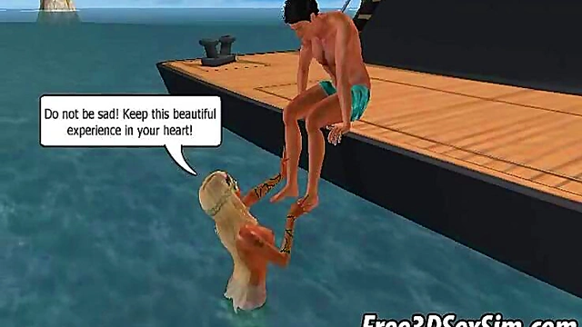Blonde Mermaid Gets Fucked Hardcore On A Boat In Fantastical 3D Anime Scene