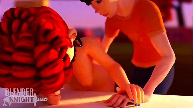 3D Hentai Babe Masturbates Seductively On The Rooftop