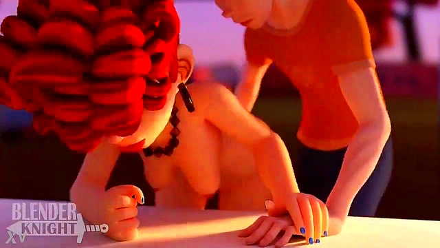 3D Hentai Babe Masturbates Seductively On The Rooftop