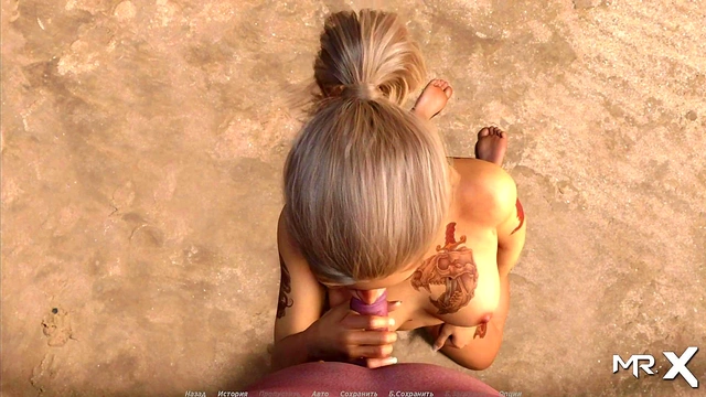 Tattooed Beach Babe Sucks Big Dick in Steamy Outdoor Session