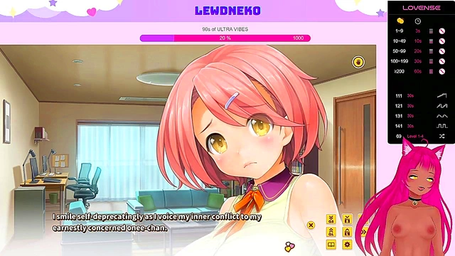 Lewd VTuber Neko Seduces You in Love Cubed Anime Game Adventure