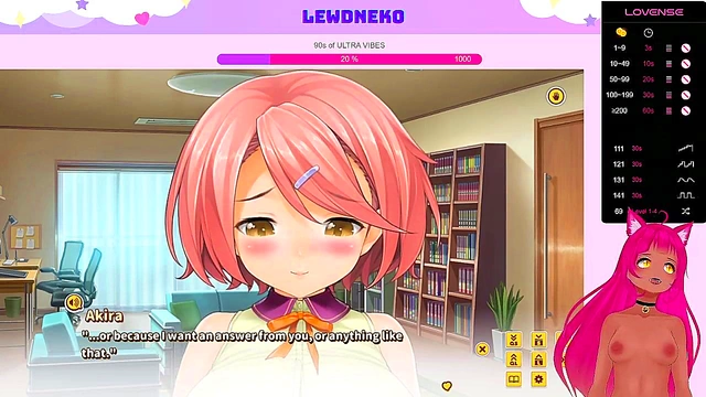 Lewd VTuber Neko Seduces You in Love Cubed Anime Game Adventure