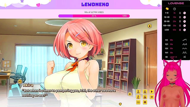 Lewd VTuber Neko Seduces You in Love Cubed Anime Game Adventure