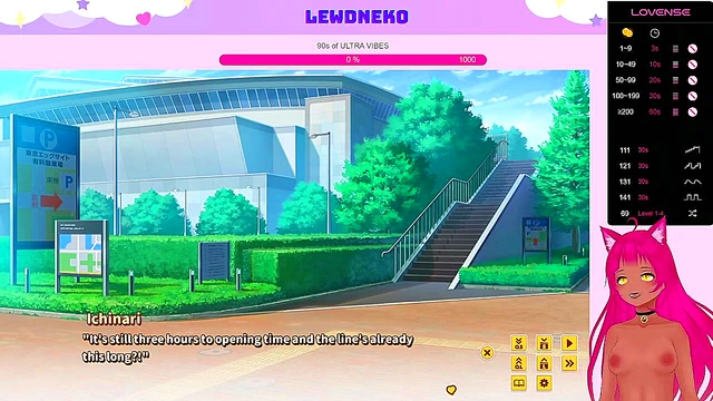 Lewd VTuber Neko Seduces You in Love Cubed Anime Game Adventure