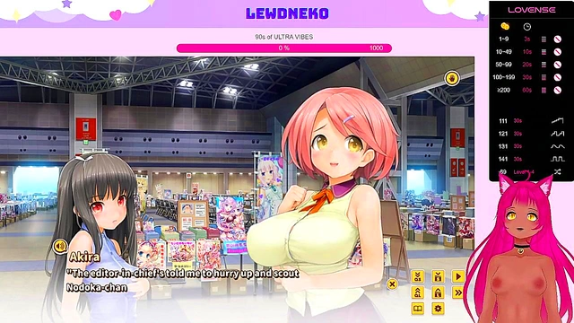 Lewd VTuber Neko Seduces You in Love Cubed Anime Game Adventure