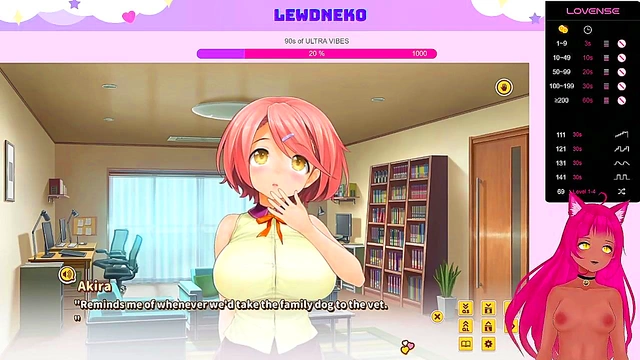 Lewd VTuber Neko Seduces You in Love Cubed Anime Game Adventure
