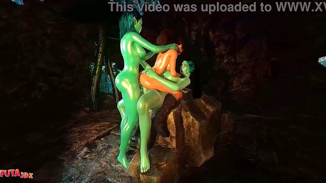 Tomb Raider Babe Spitroasted & Train Fucked Hard by Filthy Cave Trolls