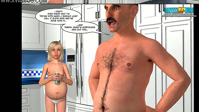 Blonde Teen Seduces Spy for Hardcore Blowjob & Pregnant in 3D Hentai Comics