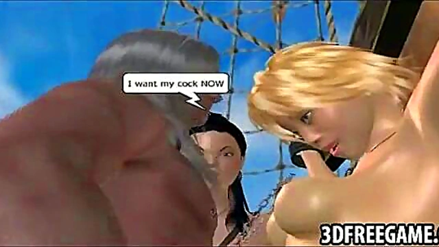 Pirate Captain Fucks Prisoner With First Mate in Steamy Anime Threesome