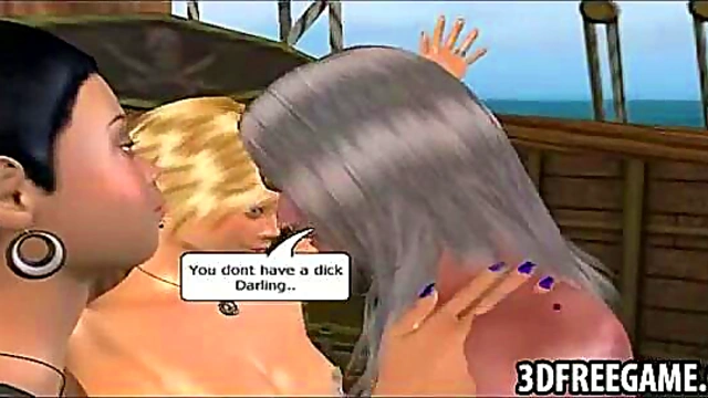 Pirate Captain Fucks Prisoner With First Mate in Steamy Anime Threesome