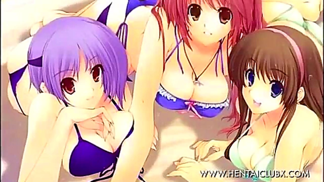 Sexy Anime Chick Pleases With Hot Fan Service Ecchi Action