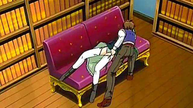 Green-Haired Hentai Babe Gets Whanged Hard In The Library