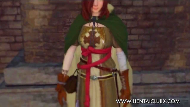 Sexy Ecchi Anime Girl From Dark Souls II Tempts With Seductive Moves