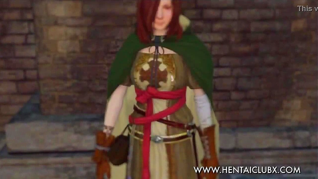 Sexy Ecchi Anime Girl From Dark Souls II Tempts With Seductive Moves