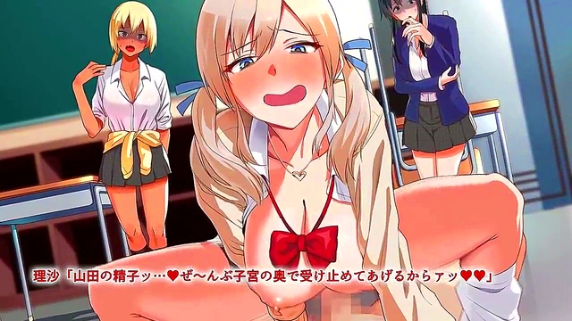 FatBoy Teased by Classmates for Hardcore Blowjob Action in Anime School Life