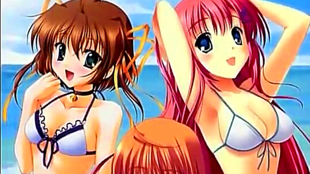 Nude Anime Girls Enjoy Beach Fun With Sexy Ecchi Action & Music