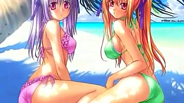 Nude Anime Girls Enjoy Beach Fun With Sexy Ecchi Action & Music