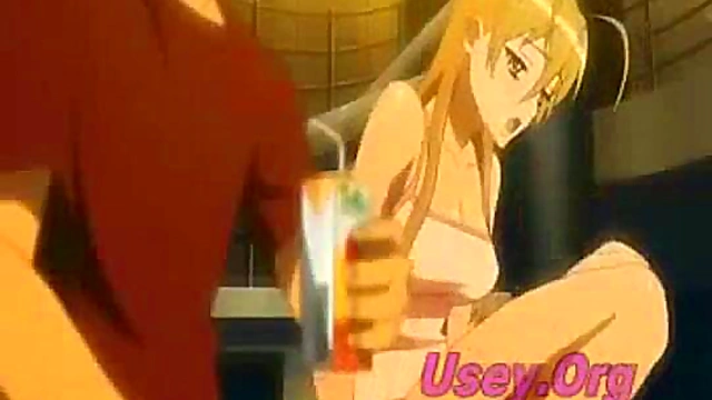 Naked Anime Girls Show Off Thongs in Sexy Bikini Ecchi Scenes