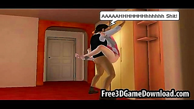 Tight Teen 3D Cartoon Babe Shows Her Beautiful Face In Hardcore Anime Action