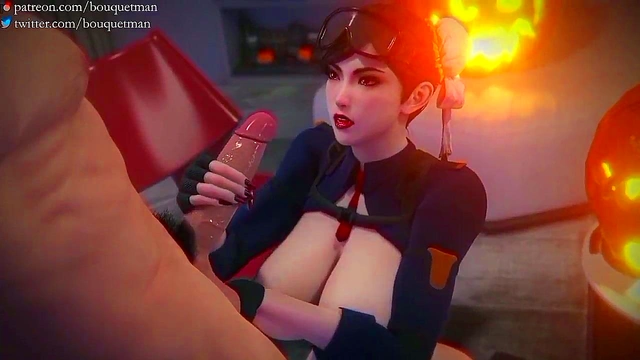 Chun Li-Themed Hentai Milf Rides Big Dick for Juicy Anal Cumshots Threesome Fun