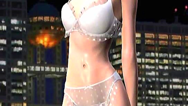 Busty Anime Chick Teases In Lingerie For Hardcore Tit Action